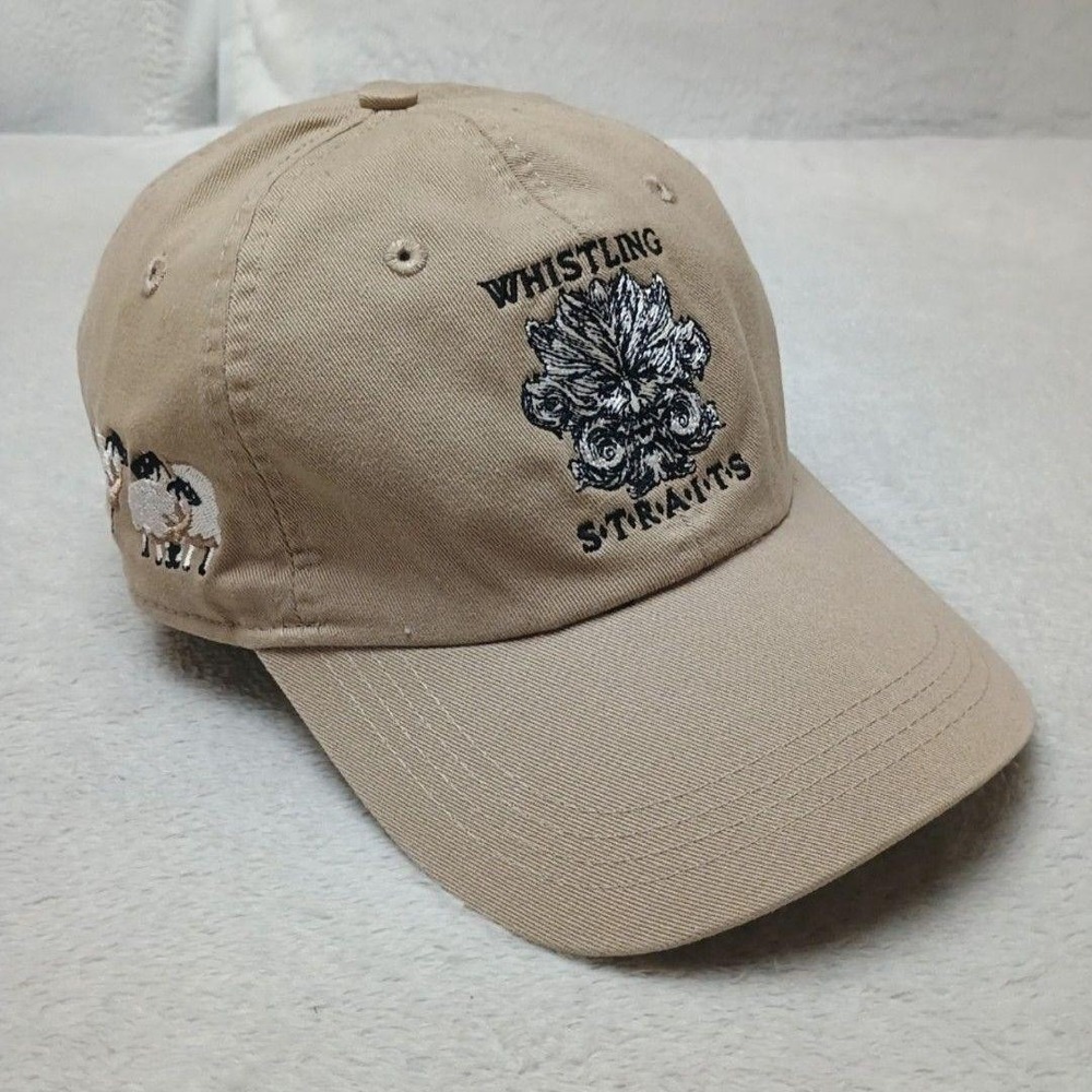 Whistling Straits Golf Hat Cap Strap Back Men Beige Tournament Tour Performance